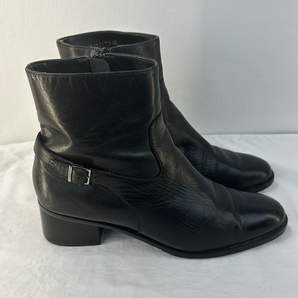 Lauren Ralph Lauren Leather Almond Toe Bootie - Picture 1 of 10